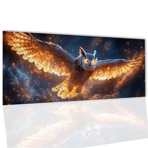 Diamond Painting Erwachsene, Diamond Painting XXL Eule Diamant Malerei Kits 27x55inch, DIY Bastelset Erwachsene mit Zubehör, Mosaikherstellung Malen Nach Zahlen Set Home Wand Dekor Weihnachten WQ-82 von Doontiny