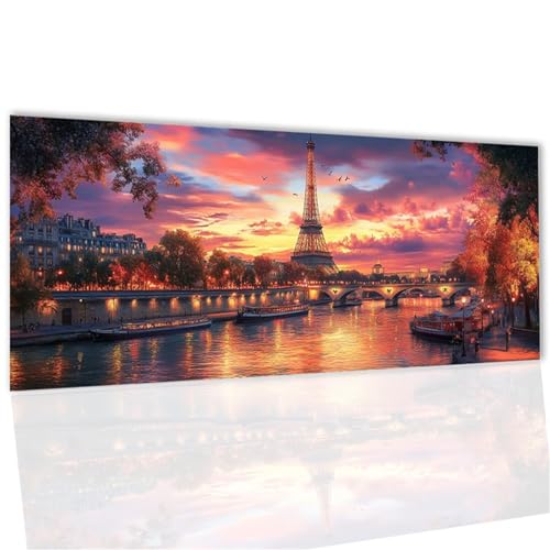 Diamond Painting Erwachsene, Diamond Painting XXL Stadt Diamant Malerei Kits 22x43inch, DIY Bastelset Erwachsene mit Zubehör, Mosaikherstellung Malen Nach Zahlen Set Home Wand Dekor Weihnachten WQ-70 von Doontiny