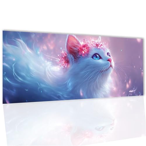 Diamond Painting Katze, Niedlich Diamond Painting Erwachsene, DIY 5D Runde Steine Bastelset Erwachsene, Diamant Malerei Bilder Arts Craft Set mit ZubehöR für Zuhause Wanddeko Geschenke 100x220cm WQ-57 von Doontiny