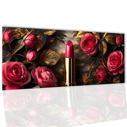 Diamond Painting Rose, Rot Diamond Painting Erwachsene, DIY Runde Steine Bastelset Erwachsene, Diamant Malerei Bilder Arts Craft Set mit ZubehöR Zuhause Wanddeko, Geschenke für Frauen 100x220cm WQ-85 von Doontiny