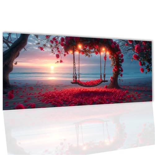 Diamond Painting Traum, Sonnenuntergang Diamond Painting Erwachsene, DIY 5D Runde Steine Bastelset Erwachsene, Diamant Malerei Bilder Arts Craft Set für Zuhause Wanddeko Geschenke 100x220cm WQ-89 von Doontiny