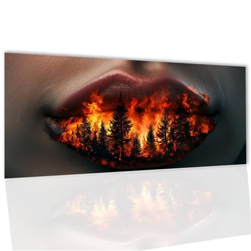 Lippen Diamond Painting 100x220cm, Diamond Painting Kinder Wald, 5D DIY Runder Crystal Art Crafts Set, Daiments Paintings Erwachsene Stickerei Kreuzstich für Haus Wanddeko, Geschenke für MäNner WQ-99 von Doontiny