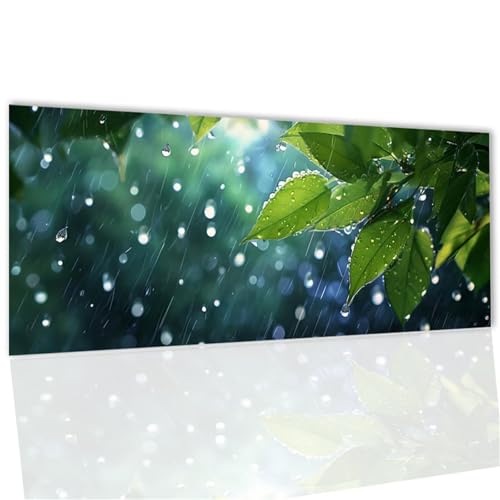 Regen Diamond Painting 100x220cm, Diamond Painting Kinder Blätter, 5D Runder Crystal Art Crafts Set, Daiments Paintings Erwachsene Stickerei Kreuzstich für Haus Wanddeko, Geschenke für MäNner WQ-95 von Doontiny