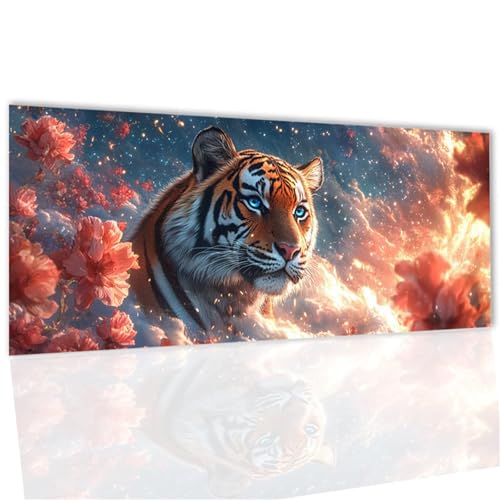 Rose Diamond Painting, Diamond Painting Erwachsene Tiger Diamant Paintings Bilder Kinder, DIY Runde Steine Bastelset Erwachsene Set mit ZubehöR Zuhause Wanddeko, Geschenke für Frauen 39x98inch WQ-68 von Doontiny