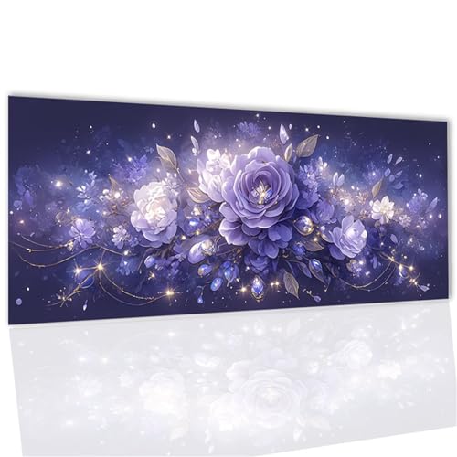 Rose Diamond Painting 100x220cm, Diamond Painting Kinder Blume, 5D DIY Runder Crystal Art Crafts Set, Daiments Paintings Erwachsene Stickerei Kreuzstich für Haus Wanddeko, Geschenke für MäNner WQ-75 von Doontiny