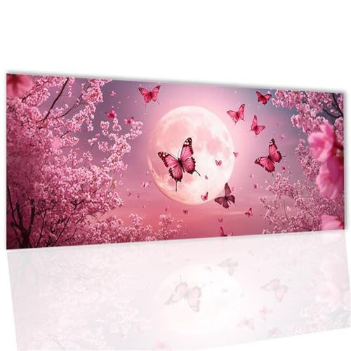 Schmetterling Diamond Painting, Diamond Painting Erwachsene Mond Diamant Paintings Bilder Kinder, DIY 5D Runde Steine Bastelset Erwachsene Set mit ZubehöR Zuhause Wanddeko Geschenke 27x55inch WQ-92 von Doontiny