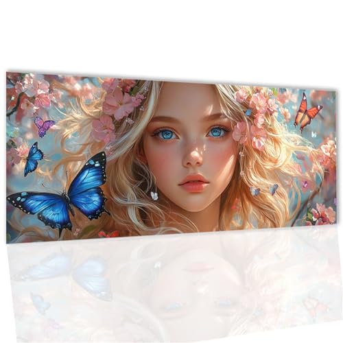 Schmetterling Diamond Painting 100x220cm, Diamond Painting Kinder Prinzessin, DIY Runder Crystal Art Crafts Set, Daiments Paintings Stickerei Kreuzstich für Haus Wanddeko, Geschenke für MäNner WQ-63 von Doontiny