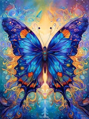 DIY Diamond Painting, Schmetterling Diamond Art Painting Kits for Adults, Kinder und Beginner Embroidery Pictures Arts Crafts for, Mosaikherstellung, Set for Wall Decor Herbst Geschenk 90x120cm M-193 von Dooqon