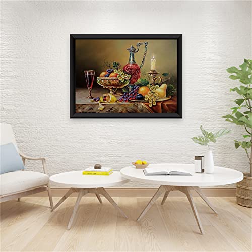 Diamond Painting, 5D Diamant Painting Stillleben Cup Bilder, Diamant Malerei Kinder Kreuzstich Kits, groß Daiments Painting mit Voll Zubehör für Wohnzimmer Schlafzimmer Büro Wand 30x40cm/12x16in von Dooqon