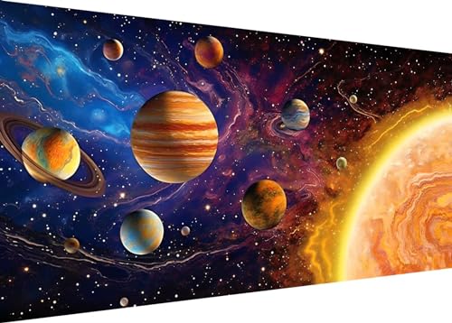 Universum Galaxien Diamond Painting Erwachsene Groß XXL 90x40cm, DIY 5D Diamant Painting Bilder, Diamant Kunst Malerei Stickerei Kreuzstich Set, Diamond Painting fur Wohnzimmer Wanddeko Y-427 von Dooqon