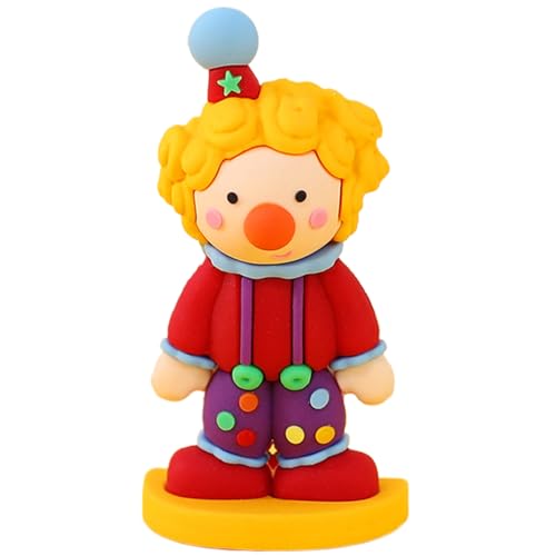 Clown-Figuren, bunte Miniatur-Zirkus-Clown-Dekoration, Karnevals-Kuchenaufsatz, Clown-Ornament, wiederverwendbare Kunst-Clown-Figur, für Heimbüro-Dekorationen, Stil 2 Clown-Ornament, Kunst-die-Clown-F von Dorccsi