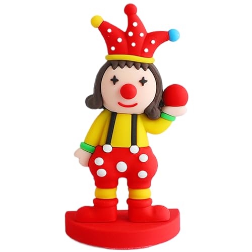 Clown-Figuren, bunte Miniatur-Zirkusclown-Dekoration, Karnevals-Kuchenaufsatz, Clown-Ornament, wiederverwendbare Kunst, die Clown-Figur, für Home-Office-Dekorationen, Stil 4 Clown-Ornament, Art die Cl von Dorccsi