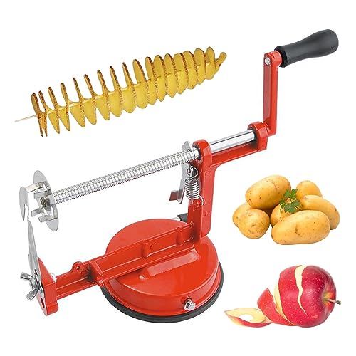 Kartoffelspiralschneider 3-in-1-kartoffelschälmaschine Edelstahl-gemüseschneider Verstellbare Obstschälmaschine Mit Saugnapf Für Die Küche Zu Hause Schäl- Und Entkernmaschine Obstschälmaschine von Dorccsi