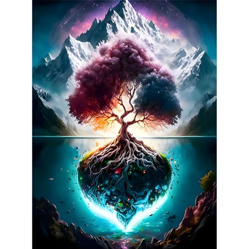 Doreenstar 5D Diamond Painting Baum des Lebens 30x40 CM, Diamant Painting Set für Erwachsene Kinder, DIY Vollbohrer Baum des Lebens Diamant Malerei für Haus Wand Décor von Doreenstar