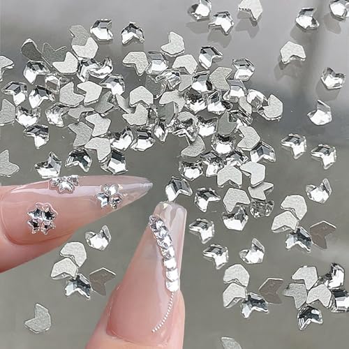 50Stück Weizen Form Rhinestones Nail Gems Nail Charms,2.5x3mm Winzig Flatback Nagel Steinchen Charms Nägel Mini Nail Crystals Nail Diamonds Strasssteine Nägel Nagel Charms Nageldesign Nail Art Zubehör von Dornail