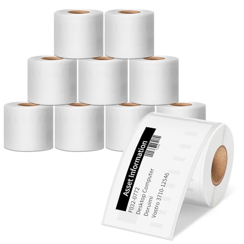 Doruimi 10 Rollen 54mm x 101mm Versandetiketten Kompatibel mit DYMO 99014 Selbstklebend Adress-Etiketten for DYMO Label Writer 450 400 4XL 330 320 310 Twin Turbo Duo, White(220 Labels/Roll) von Doruimi