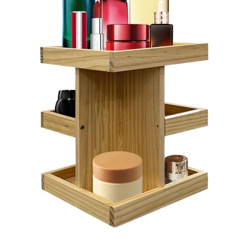 Dottduya 360 rotierender kosmetischer Organizer, Kosmetikbox mit großer Kapazität - Rotierende Schönheitsparfüm Organizer - Multifunktions-, verstellbarer Make-up-Halter für Verbandtische von Dottduya