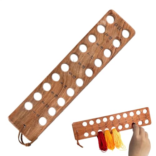 Dottduya Nähgarnhalter, Stickorganizer für Zahnseide,Nadelspitzen-Faden-Organizer aus Holz - Tragbarer Stickgarn-Displayhalter für Erwachsene, Mutter, Großmutter von Dottduya