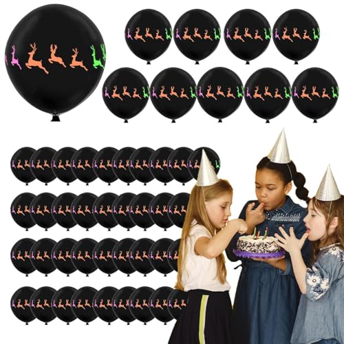 Dottduya Weihnachts-Neon-Luftballons,Weihnachts-Fluoreszierende Luftballons, 50 Stück 12 Zoll Neonballons Latex fluoreszierende Ballons, Schneeflocken-Leuchtballons, von Dottduya