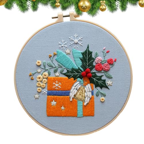 Dottduya Weihnachtsornament-Bastelset,Weihnachts-Kreuz-Sets, Nadelspitzen-Set - Tragbare Weihnachtskreuz-Sets, Nadelspitzen-Set für Anfänger, Erwachsene und Kinder von Dottduya