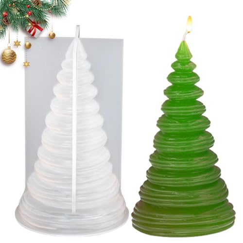 Kerzenform Weihnachtsbaum,Weihnachtsbaumkerze Silikonform | Weihnachtsschokoladenform | 3D-Kerzenherstellungsform, Epoxidharz-Gussformen für Süßigkeitenseife, Home-Party-Dekorationsform von Dottduya