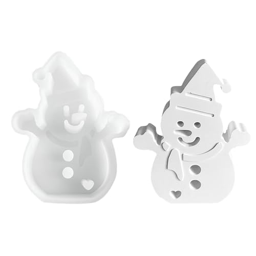 Schneemann-Silikonform, Silikon-Schneemann-Figurenform - Bastelform für Winterurlaub-Schneemann | Weihnachtsdekoration, Zuhause, saisonale Tischornamente, Gießform für Seife, Fondant von Dottduya