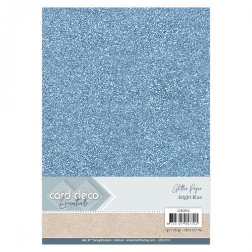 Card Deco Essentials Glitzerpapier, Hellblau von Dotty Design