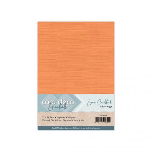 Leinenkarton, A5, sanftes Orange von Dotty Design