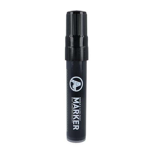 Double A Marker 20mm Filz Extra Breit 30ml Paint Permanent hochdeckend Filzstift Nachfüllbar ULTRA OPAQUE (BLACK) von Double A Spraypaint