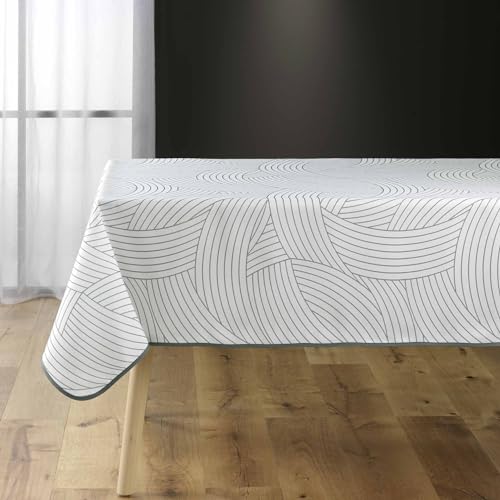 douceur d'intérieur Linea Tischdecke, quadratisch (150 x 150 cm), bedruckter Polyester von Douceur d'Intérieur