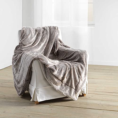 Douceur d'Intérieur Reisedecke, Fellimitat, aus Polyester, 125 x 150 cm, Schokoladenbraun, Polyester, Choco, 125 x 150 cm von Douceur d'Intérieur