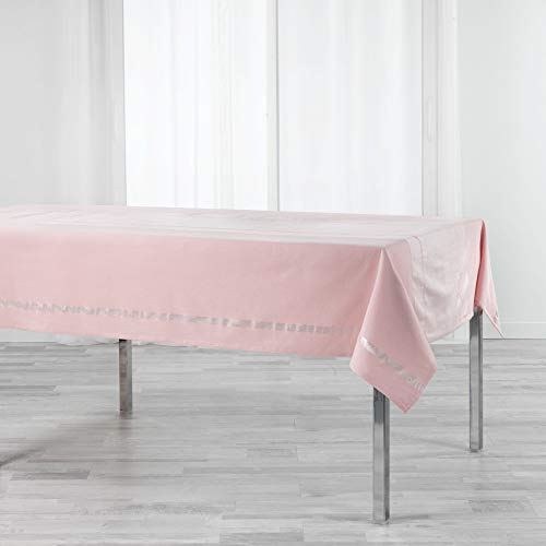 Douceur d'Intérieur Weiche, rechteckige Tischdecke, 140 x 240 cm, Rosa von Douceur d'Intérieur