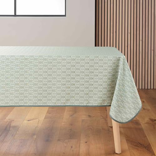 douceur d'intérieur Rechteckige Tischdecke, Polyester, Salbei, 145 x 240 cm von Douceur d'Intérieur