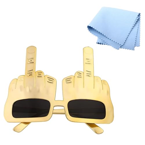 Goldene Mittelfinger-Sonnenbrille,Mittelfinger-Brillen,Hippie Gläser Kreativer Mittelfinger,Lustige Party Sonnenbrille,Party Brillen,Hippie Brille,Lustige Partybrillen für Party- Selfie- Requisiten Goldene Mittelfinger-Sonnenbrille,Mittelfinger-Brillen,Hippie Gläser Kreativer Mittelfinger,Lustige Party Sonnenbrille,Party Brillen,Hippie Brille,Lustige Partybrillen für Party- Selfie- Requisiten von Doukesh