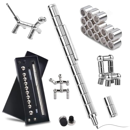 Magnet Stift, Multifunktions Magnetstift, Magnetstift Kugelschreiber Silber, Lustig Multifunktions Kreatives Magnet Pen, Geeignet Für Junge Männer Und Frauen, Ein Kleines Geschenk Zum Stressabbau. von Doukesh