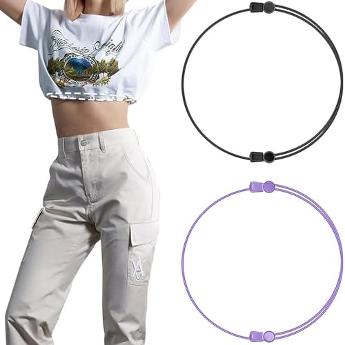 DouxiE Verstellbares Croptuck-Band, Crop Tuck, Croptuck, Crop Tuck Band, elastisches Band für Hemd, bauchleckendes Crop Tuck Band, Tuck Band zum Zuschneiden von Pullovern,M,2 Pcs von DouxiE