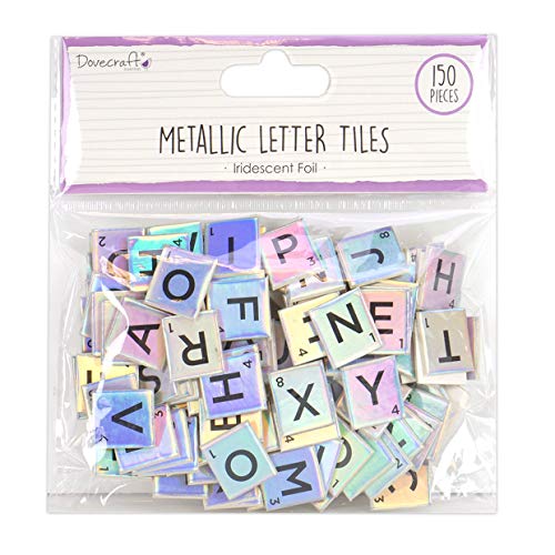 Dovecraft Essentials Chipboard Letter Tiles - Iridescent von Dovecraft