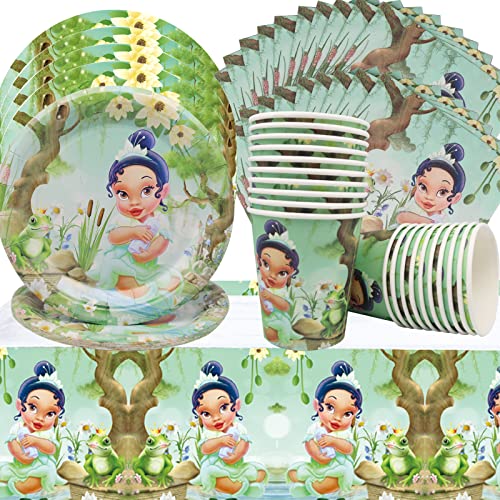 Doyomtoy Prinzessin Partygeschirr Set,für 20 Personen Geburtstag Prinzessin Set Party Dekoration,Gebutstag Party Set,61 PCS für Kinder Geburtstag Partygeschirr Dekoration von Doyomtoy