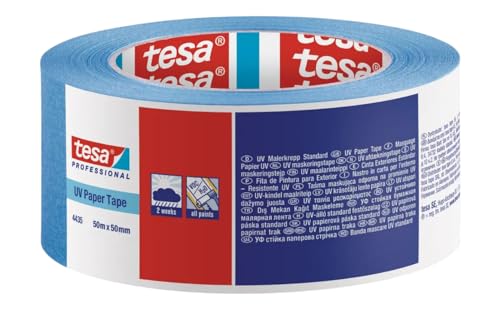 Dpm tapes Tesa 4435 Klebeband für Präzisions-Maskierung, Lackierung, Karosserie, einfach anzuwendendes Papierband, innen und außen, keine Rückstände - Blau (50 mm x 50 m) von Dpm tapes