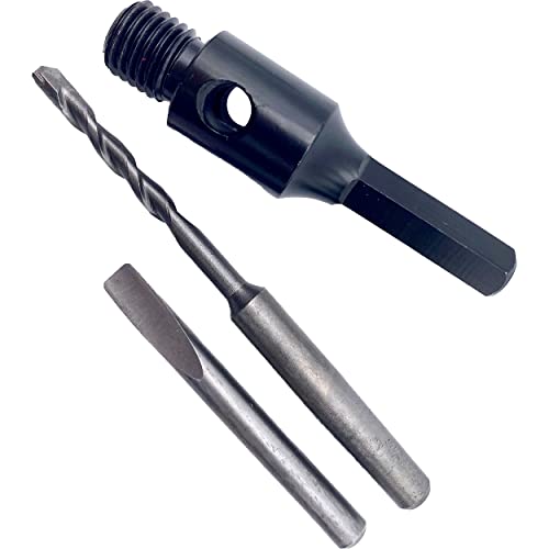 DR. DIAMOND | Sechskant-Adapter Set für Dosensenker & Diamantbohrkrone M16, mit Zentrierbohrer, und Austreibkeil von Dr. Diamond