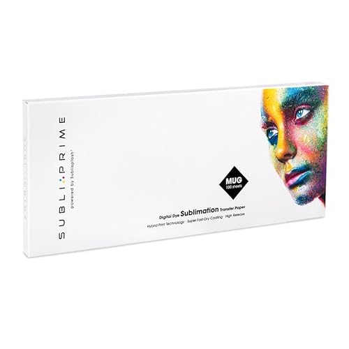 SubliPrime Sublimationspapier Tassenformat 100 x 240mm im 100er Pack von Dr. Inkjet