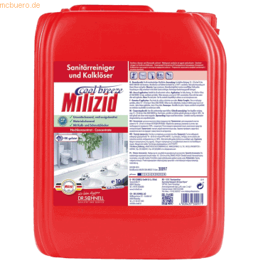 Dr. Schnell Sanitärreiniger / Kalklöser Milizid Cool Breeze 10l von Dr. Schnell