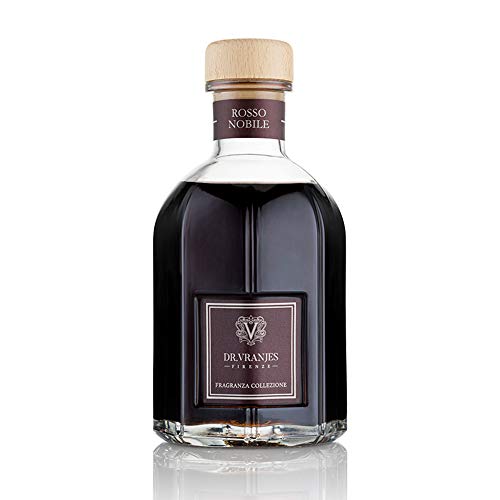 Dr. Vranjes – Rosso Nobile Diffuser 500 ml mit Schwarze Stäbchen - Luxus-Raumduft, Made in Italy, Hauptnote: Fruchtig, Duftpyrammide: Orange, Erdbeere und Waldbeeren, Birkenholz von Dr. Vranjes