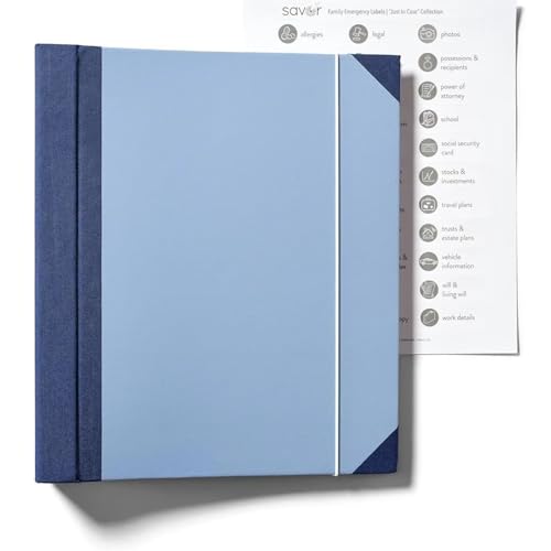 Dokumenten-Organizer-Folio, For Den Fall, Dass Ich Verloren Gehe, Ordner For Wichtige Dokumente, Akkordeon-Dokumenten-Organizer-Folio For Papier, Rechnung(A Blue 1 Pack) von Dracqwn