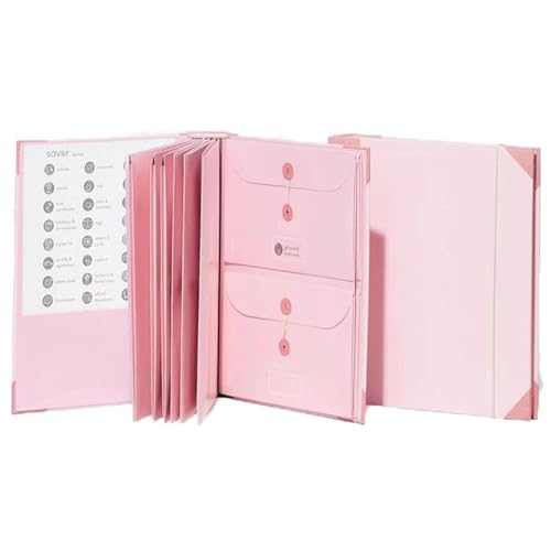 Dokumenten-Organizer-Folio Mit Etiketten, Schnelle Und Einfache Aufbewahrung Und Zugriff Auf Wichtige Dokumente, For Die Arbeit Im Büro Und In Der Schule(C Pink 1 Pack) von Dracqwn