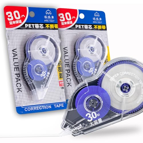 DragonX2 Correction Tapes, 5er Pack Korrekturroller, 30m X 5mm Korrekturbänder Set, Korrekturmaus Mini Mit Schutzkappe Korrektur Tape Für Zuhause Büro, Blau von DragonX2