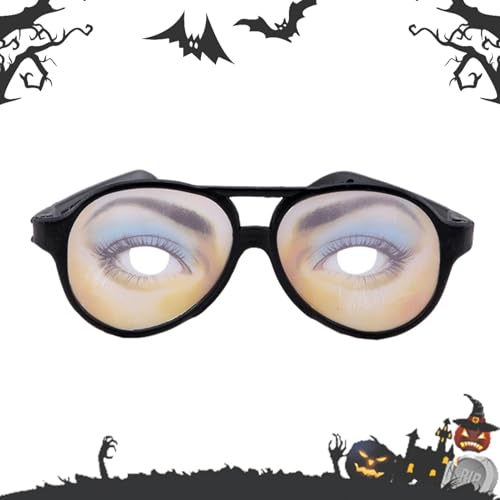 Dranng Augen-Brille,Lustige Augen-Verkleidungsbrille,Halloween Trick Spielzeug Lustige Augen Brille - Augen-Verkleidungs-Brillenknebel und praktisches Scherzspielzeug für den Narrentag an Halloween von Dranng