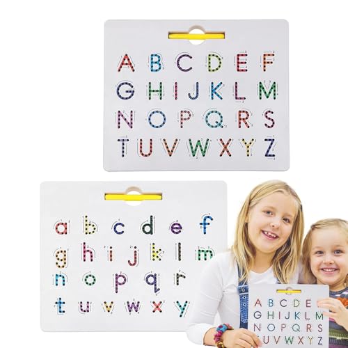 Dranng Doppelseitige magnetische Buchstabentafel, magnetisches Alphabet-Zeichenbrett | Doppelseitige magnetische Alphabet-Edition 2-in-1 - Stem Toy Letters Learning, Magnets Tracing Board, Üben von von Dranng