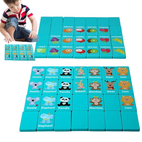 Dranng Passende Karten für Kinder, Passende Lernkarten,Logiktraining-Puzzle-Brettspiel für Kinder - Aktivitätsspielzeug für frühes Lernen für Kinder für Zuhause, Partys, Kindergarten von Dranng