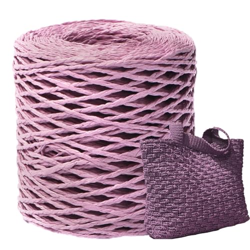 Raffia Garn Zum Häkeln, 150M Raffia Papierband Naturbast, Raffia Paper Schnur, Geschenkband Verpackung Papier Bindfäden Für, Strandtaschen, Hüte, di y Handwerk Weberei Dekoration von Dranng